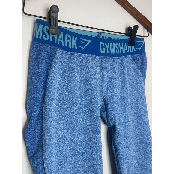 Gym shark Womens XS Leggings Two Tone Blue Aqua  Dry Moisture management Active - Picture 3 of 7